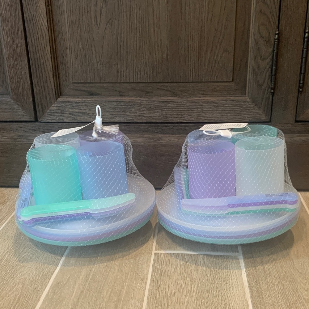 48 pc Complete Pastel Dinnerware Set